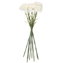 Product Artificial carnation flower with stem for bouquets and wreaths, 56cm, 8 pieces