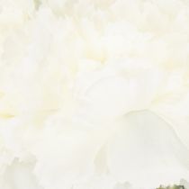 Product Artificial carnation bouquet, white artificial flowers, decoration, 4 bunches