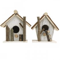 Product Decorative Nesting Box Birdhouse for Decorating Natural 14.5 2 Pcs