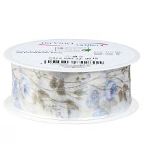 Product Organza Ribbon Flowers Blue Decorative Ribbon Organza Fabric 40mm 15m