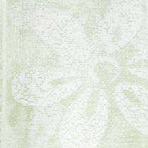 Product Organza ribbon, floral, gift ribbon, green, 25mm, 18m