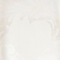 Product Organza ribbon, cream, decorative ribbon with hearts, 40mm wide, 15m long