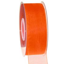 Product Organza ribbon gift ribbon orange ribbon selvedge 40mm 50m