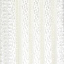 Product Organza ribbon with stripes, gift ribbon, white, 15mm, 20m