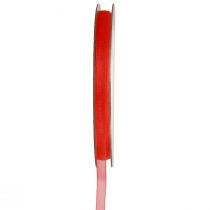 Product Organza ribbon gift ribbon red ribbon selvage 6mm 50m