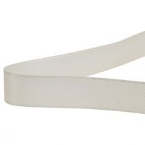 Deco ribbon gift ribbon cream ribbon selvedge 15mm 3m