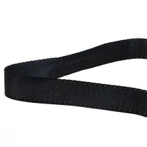 Deco ribbon gift ribbon black ribbon selvedge 15mm 3m