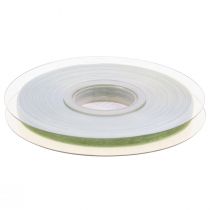 Product Organza ribbon green gift ribbon selvedge lime green 6mm 50m