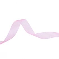 Product Organza Ribbon Gift Ribbon Pink Ribbon Selvedge 15mm 50m