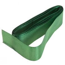 Product Decorative ribbon green gift ribbon selvedge dark green 25mm 3m 10pcs