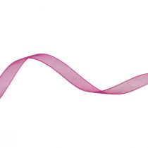 Product Organza ribbon gift ribbon pink ribbon selvedge 6mm 50m
