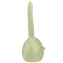 Product Easter decoration rabbit head mint green gold craquelure 16.5x16x40cm