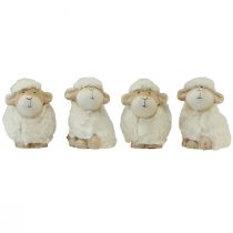 Product Easter decoration sheep ceramic decoration Easter cream 9.5×6×9cm 4pcs
