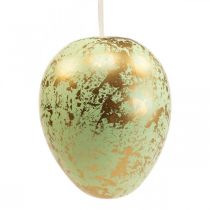 Easter egg to hang up decoration eggs pink, green, gold 12cm 4pcs