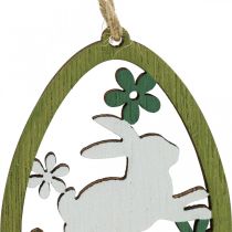 Easter egg to hang Easter decoration wooden pendant 5×7cm 12pcs