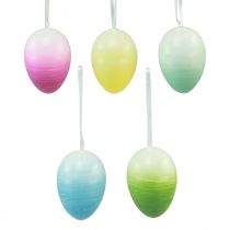 Product Easter eggs decoration hanging plastic eggs Easter colored 8×12cm 10pcs
