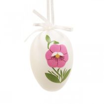 Easter eggs to hang up with flower motif Easter decoration 12pcs