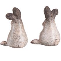 Product Easter Bunny Ceramic Funny Decoration Rabbit Brown H7cm 6 Pcs