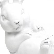Easter bunny vintage look rabbit lying white ceramic 12.5×8×14cm