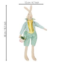 Product Fabric Easter bunny, rabbit with clothes, Easter decoration, young bunny H46cm