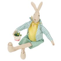 Product Fabric Easter bunny, rabbit with clothes, Easter decoration, young bunny H46cm