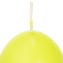 Product Easter candles, egg-shaped, egg-shaped Easter candles, lime green, 9cm, 20h, 6 pieces
