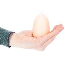 Product Easter Candles Egg-shaped Candles Egg Candles Peach Ø6cm H9cm, 6 pieces