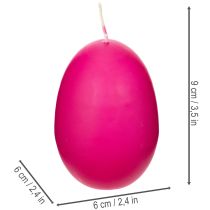 Product Egg candle for spring, ideal table decoration, Easter decoration and gift ideas, 9cm, 20h, 6 pieces