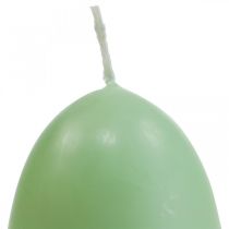 Easter candles egg shape, egg candles Easter green Ø4.5cm H6cm 6pcs