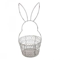 Easter basket wire basket Easter Bunny Shabby Ø12cm H26.5cm