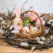 Easter basket with eggs Artificial Easter eggs table decoration Ø16cm