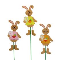 Product Easter decoration rabbit with egg 12cm L29cm 15 pcs