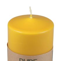 Product PURE pillar candle yellow honey Wenzel candles 90×70mm