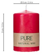Product PURE pillar candle, natural wax candle for a cozy atmosphere at home, 9cm