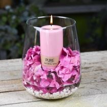 PURE pillar candle 130/70 Pink decorative candle sustainable natural wax