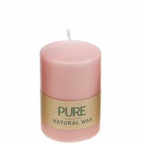 PURE pillar candle 90/60 pink decorative candle sustainable natural wax candle decoration