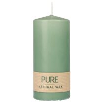 Product PURE pillar candle green emerald Wenzel candles 130/60mm