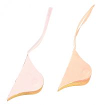 Product Paper Christmas ornaments, vintage pink apricot, Ø8cm, set of 4