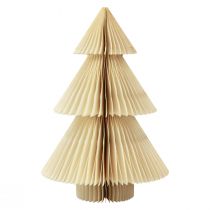 Product Paper Christmas tree Paper fir tree cream gold H30cm