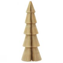 Product Paper Christmas Tree Fir Tree Small Cream Gold H30cm