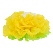 Paper flower Ø28cm for hanging green-yellow