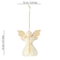Product Delicate paper angel ornament for Christmas tree and holiday decorations