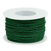 Paper cord wire wrapped Ø2mm 100m green