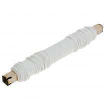 Paper cord wire wrapped Ø0.8mm 22m white
