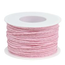 Paper cord wire wrapped Ø2mm 100m pink