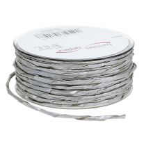 Paper cord silver without wire Ø3mm 40m