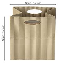 Product Paper bag 12cm brown cream beige gift bag 6 pieces