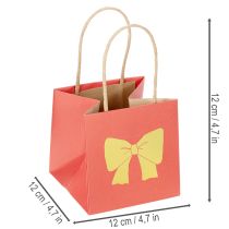 Product Gift bag paper with ribbon motif 12 cm 8pcs