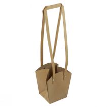Product Paper bags handle planter paper natural 11.5×11.5×18.5cm 8pcs