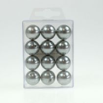 Product Decorative Beads Ø2cm Silver 12 Pcs